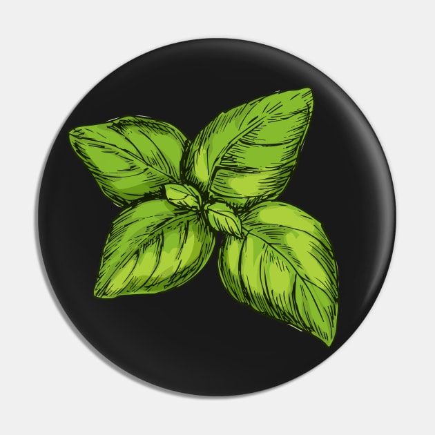 Aromatic Basil Herb Pin by gronly