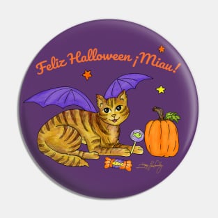 Feliz Halloween Gatito Miau! Pin