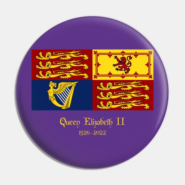 Queen Elizabeth Royal Standard of the United Kingdom Pin by Scar