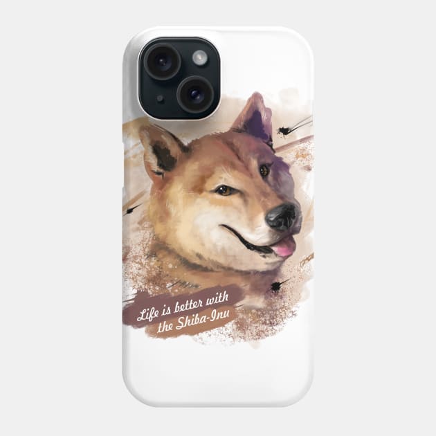 Life is better with the Shiba-Inu! Phone Case by Fine_Design