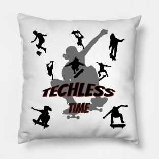 Techless Time Skater TShirt Pillow