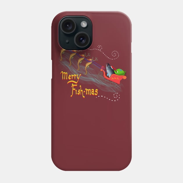 merry fish-mas santa cod! Phone Case by wolfmanjaq