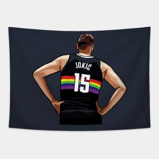 Nikola Jokic Vector Standing Tapestry