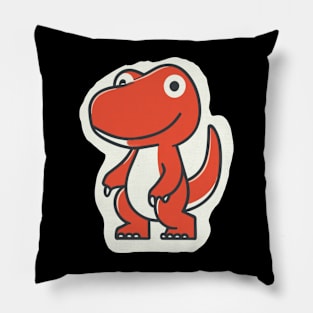 Cute Red Dinosaur Pillow