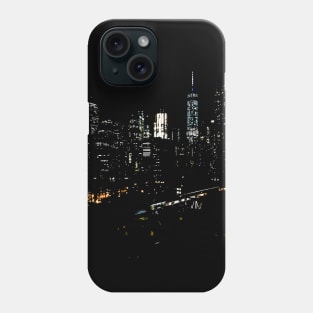 All of the Lights Manhattan Skyline Night Brooklyn Bridge New York City Phone Case