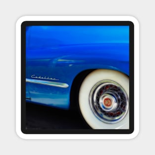 Classic Car Blue Cadillac - photography Magnet