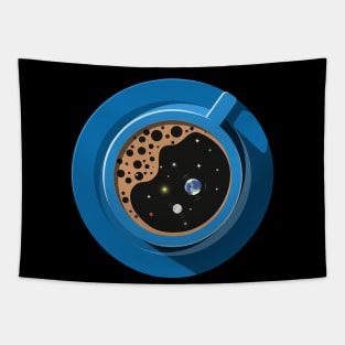 Solar System In A Cup Of Coffee Tapestry