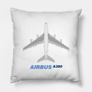 Airbus A380 Top View Pillow