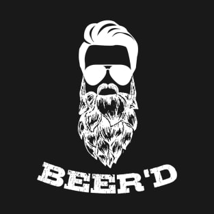 Mens Beerd Hop Beard Bearded Beer Drinkers T-Shirt