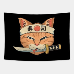 Neko Sushi Catana Tapestry