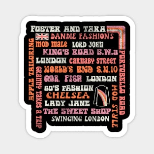 Iconic London Roads and Stores of the 60's Magnet