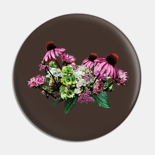 Coneflowers - Bouquet with Coneflowers Pin