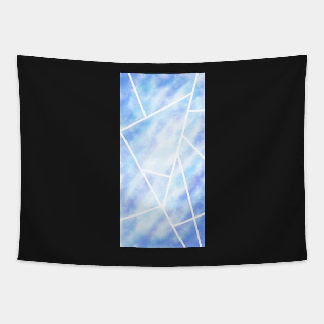 Cloudy geometric abstract Tapestry by Keniixx