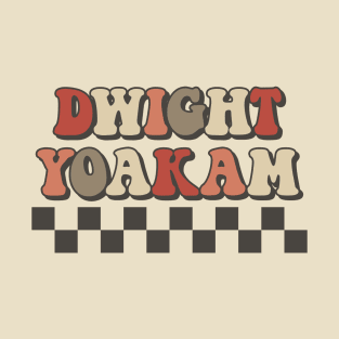 Dwight Yoakam Checkered Retro Groovy Style T-Shirt