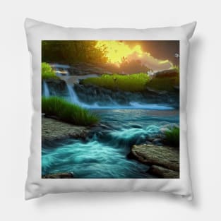 Realistic Dusk Fantasy Pillow