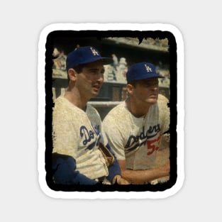 Sandy Koufax and Don Drysdale in Los Angeles Dodgers Magnet