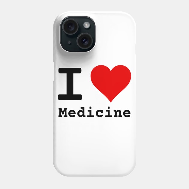 I Love Medicine | Stylized Heart Logo White Phone Case by aRtVerse