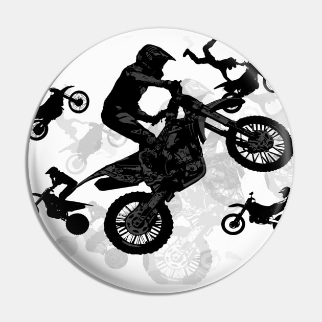 Extreme Stuntmen - Freestyle Motocross Riders Pin by Highseller