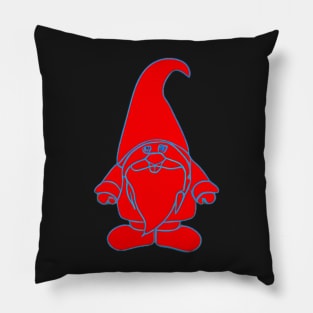 Red Neon Gnome Pillow