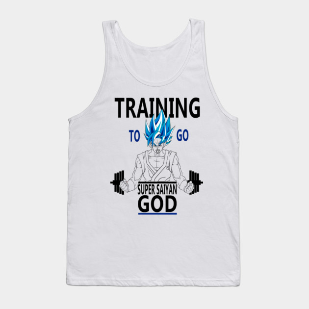 Training To Go Super Saiyan God Dragon Ball Z Tank Top Teepublic