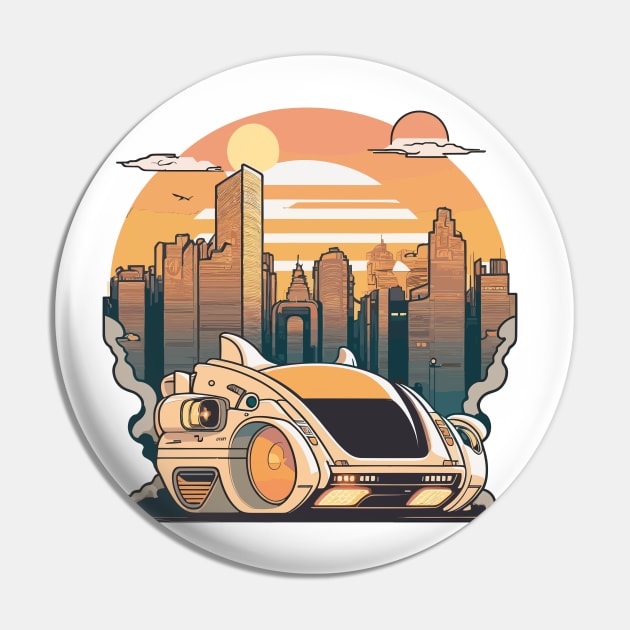 Futuristic Car Infront Of A Futuristic Mega City Pin by ORENOB