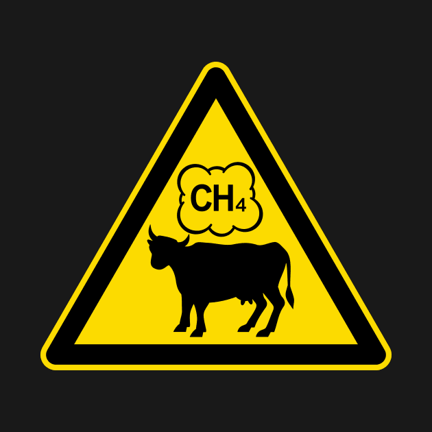 Cow Methane Warning Sign by sifis