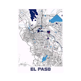 EL Paso - United States MilkTea City Map T-Shirt