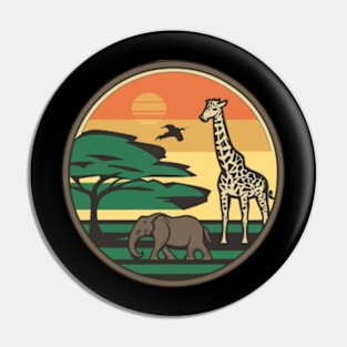 Savanna Safari Spectacle,cute animals,adventure,newest t-shirt Pin