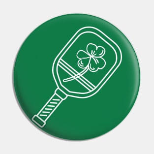 Pickleball Paddle St. Patrick's Day Pin