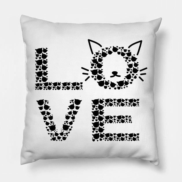 LOVE CAT Pillow by MoreThanThat