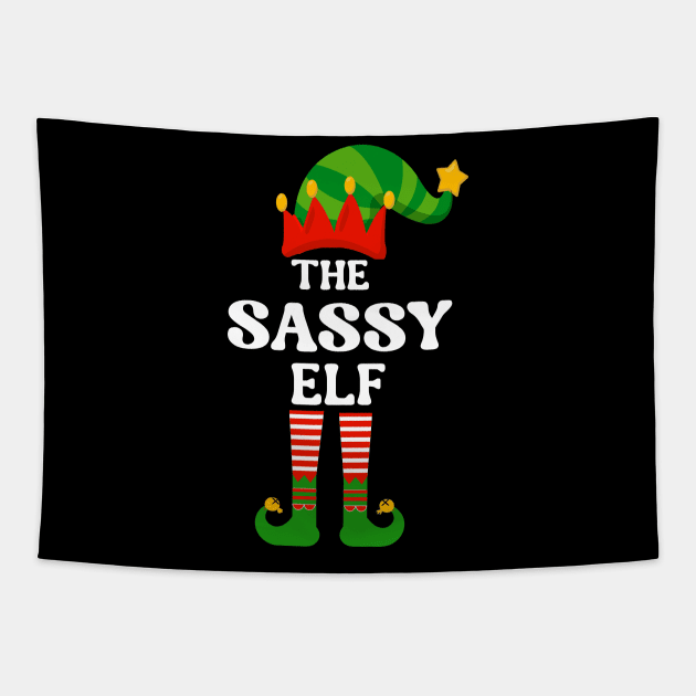 Sassy Elf Matching Family Group Christmas Party Tapestry by albaley