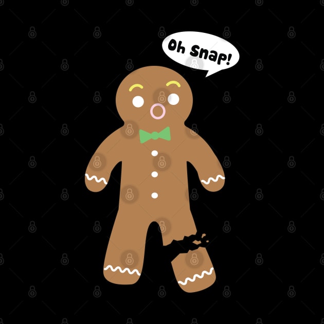 Cute Gingerbread Oh Snap Funny Kawaii Christmas by PUFFYP