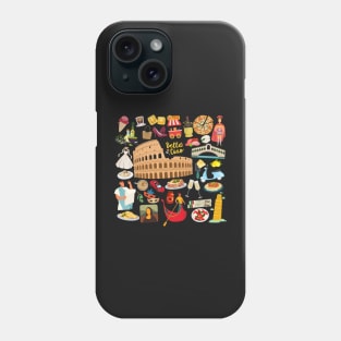 Italy Travel Icons Phone Case