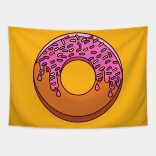 Half Frosting Pink Sweet Donut With Sprinkles Tapestry