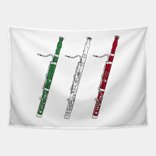 Bassoon Italian Flag Bassoonist Musician Italy Tapestry