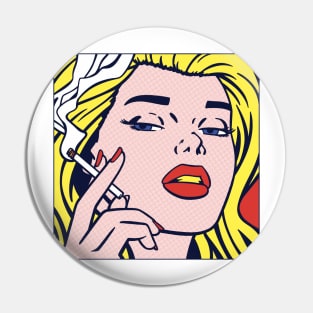 Pop Smoking Girl Pin