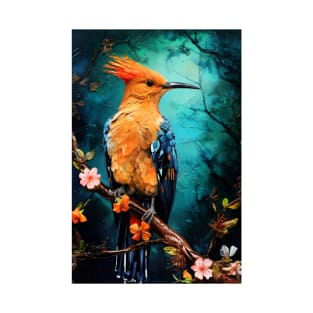 Hoopoe bird painting colors art #Hoopoe T-Shirt