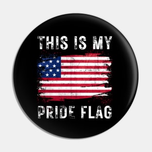 This is my pride flag 4th of july Pin