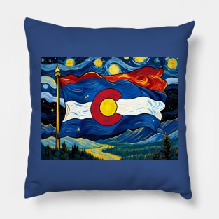 Colorado state flag Pillow