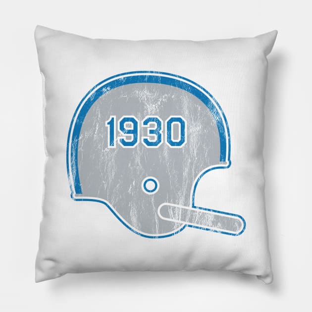 Detroit Lions Year Founded Vintage Helmet Pillow by Rad Love