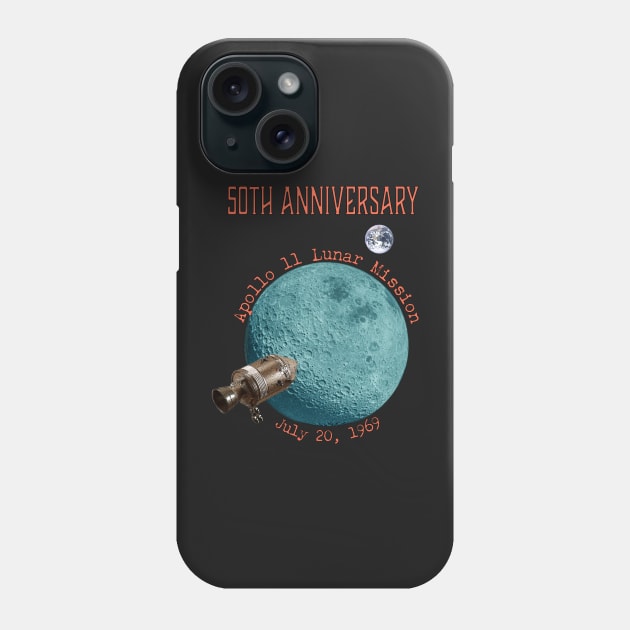 Apollo 11 Lunar Landing 50th Anniversary of First Man on the Moon Phone Case by StephJChild