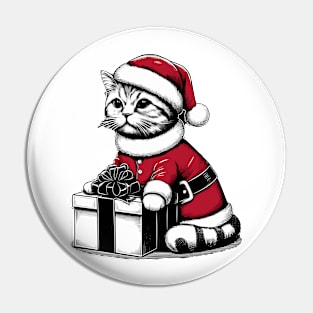 Christmas cat Pin