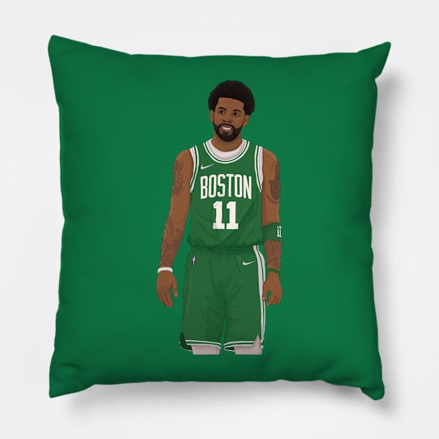 Kyrie Irving digital illustration Pillow by fmmgraphicdesign