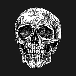 Skull Pen Drawing T-Shirt