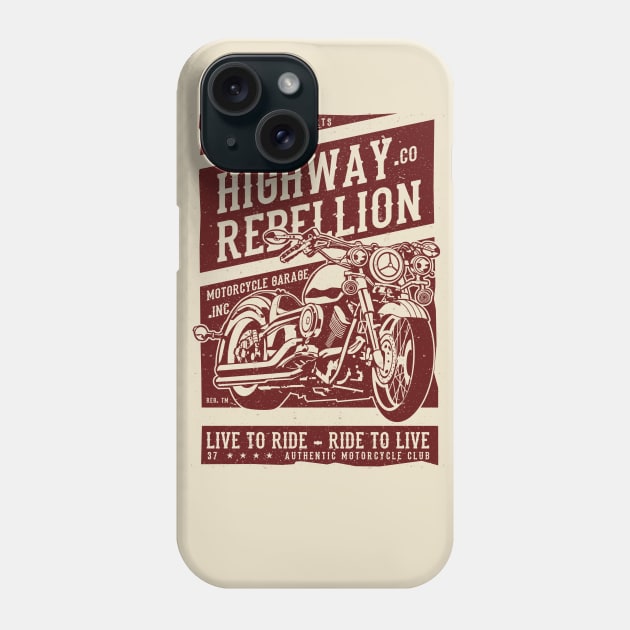 Highway Rebellion Tazzum Phone Case by Tazzum