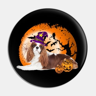 Happy Halloween Cavalier King Charles Spaniel Dogs Halloween Gift Pin