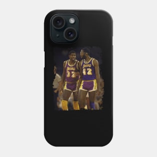 James Worthy and Magic Johnson, 1985 Phone Case