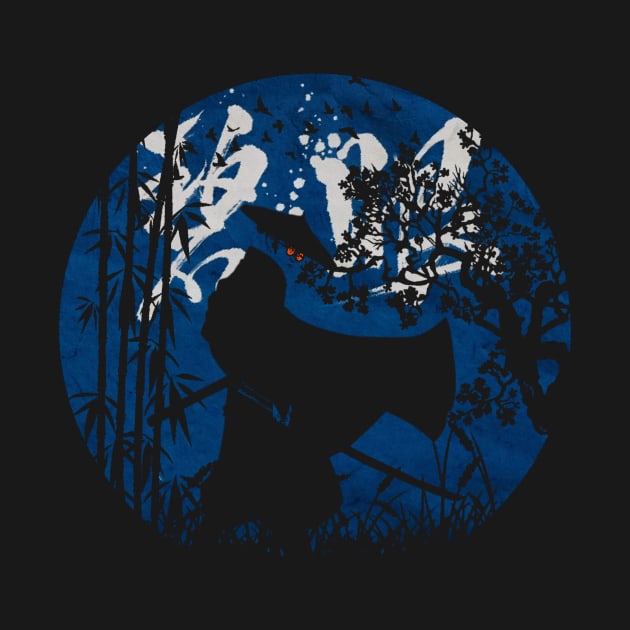 Blue Eye Samurai Silhouette by ArcaNexus