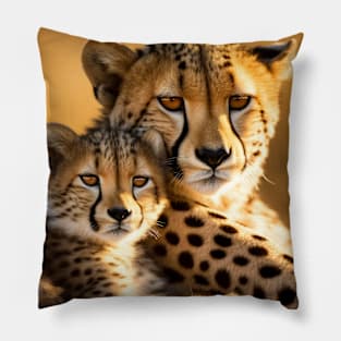 Cheetah Animal Wild Beauty Freedom Wilderness Enchanting Pillow