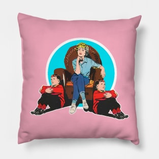 Mother and twin children Pillow